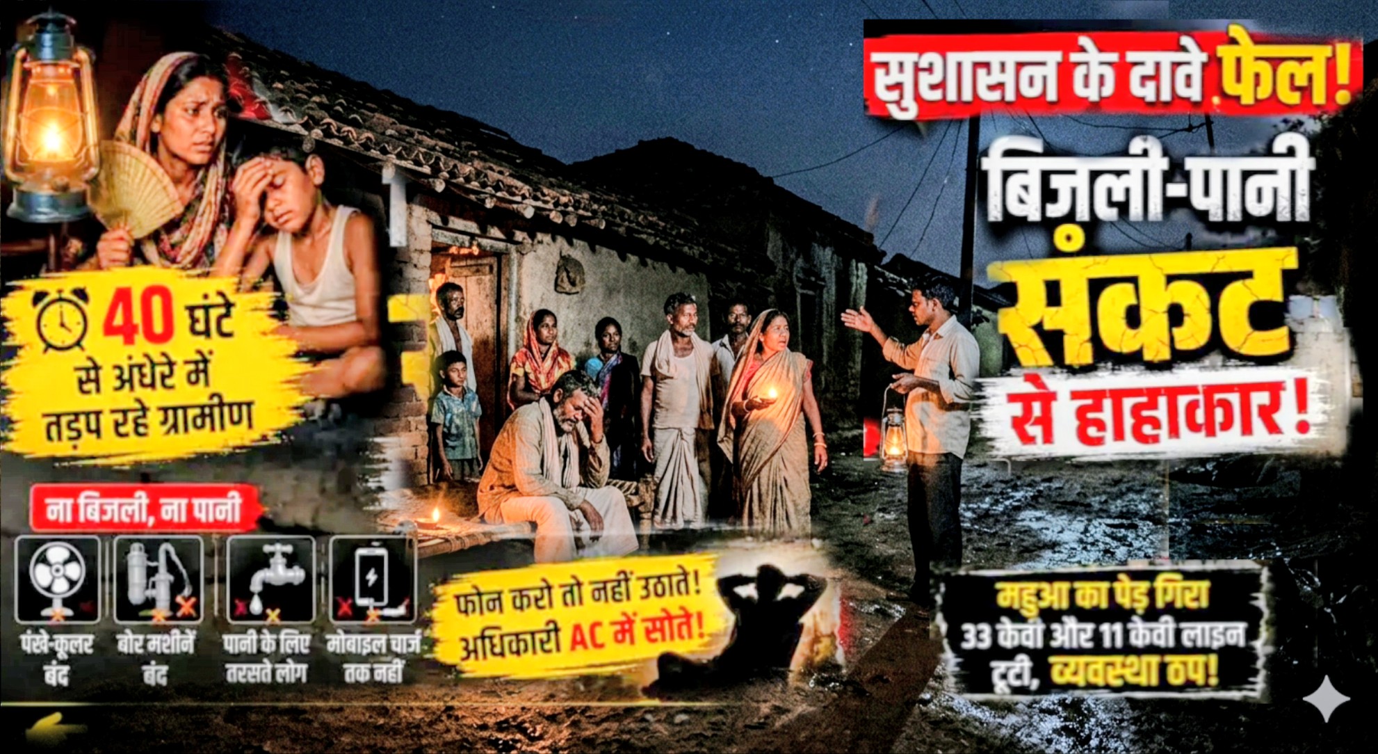 Korba news : बरपाली का सुशासन सवाल: पूर्व नेताओं के गृह ग्राम में 40 घंटे की पावर कट और पानी संकट, अधिकारी नदारद