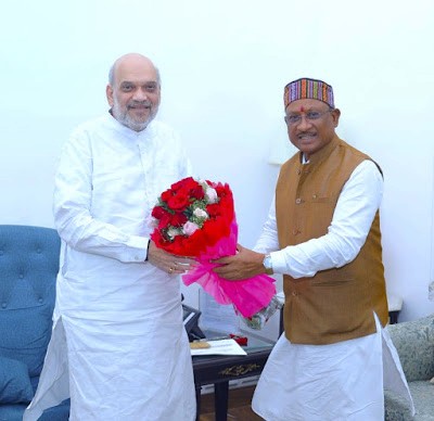 Raipur News : मुख्यमंत्री साय ने  की केंद्रीय गृहमंत्री साह से की मुलाकात   छ ग के दिर्घ कालीक विकास 2047 छ ग विजन पर हुई खास चर्चा ,,