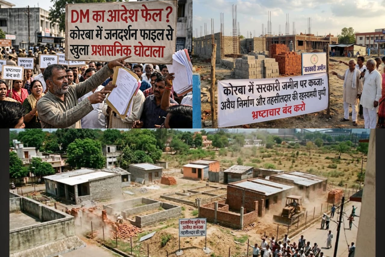 Korba news : कोरबा का घोटाला? जनदर्शन फाइल खुली तो सामने आया अवैध निर्माण और प्रशासनिक उदासीनता